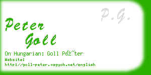 peter goll business card